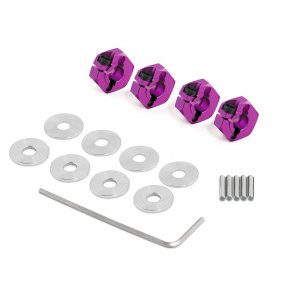 THIN ALUMINIUM HEX HUB (CLAMP TYPE/PURPLE/4PCS) HPI