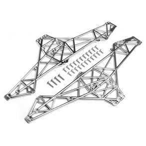 MAIN CHASSIS SET (MATTE CHROME) WHEEL KING HPI