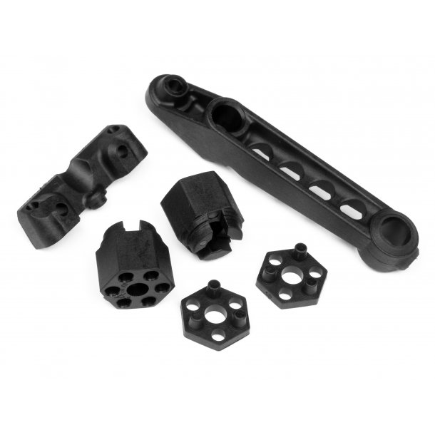 FRONT BODY MOUNT/WHEEL HUB SET (2pcs) CUP RACER 1M HPI