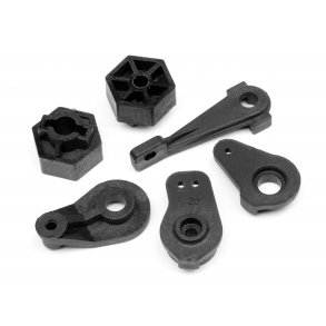 THROTTLE ARM/HEX WHEEL HUB SET THROTTLE ARM/HEX WHEEL HUB SE HPI