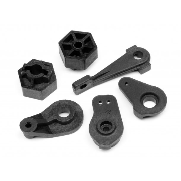 THROTTLE ARM/HEX WHEEL HUB SET THROTTLE ARM/HEX WHEEL HUB SE HPI