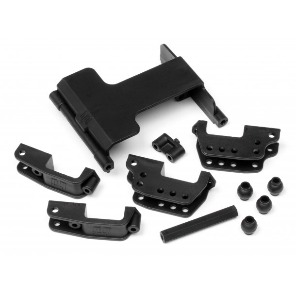 SERVO MOUNT/HIGH LINK BRACKET SET (WHEELY KING) For 87633 LO HPI
