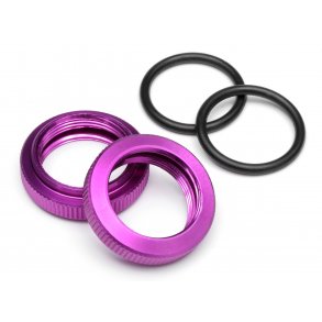 SHOCK ADJUSTER NUT 20MM (PURPLE/2PCS) BAJA 5B HPI