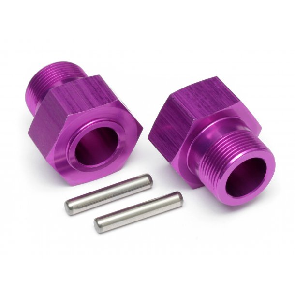 WHEEL HEX HUB 24X27MM (PURPLE/2PCS) BAJA 5B/REAR HPI