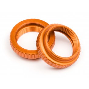 SHOCK SPRING ADJUST NUT (4pcs) CUP RACER 1M/SPARE PART FOR 8 HPI