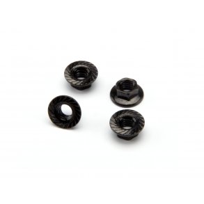 HPI 87271 SERRATED FLANGE NUT M4 (STEEL/8pcs) Flanged nut for use with HPI