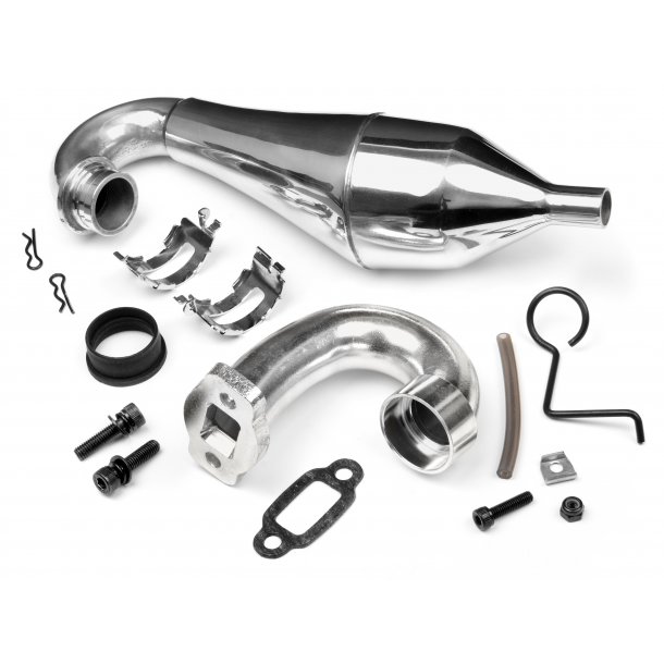 ALUMINIUM TUNED PIPE SET W/HD STEEL HEAD HPI