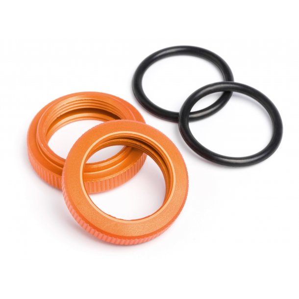 SHOCK ADJUSTER NUT 20mm (ORANGE/2pcs) Baja 5B SS HPI