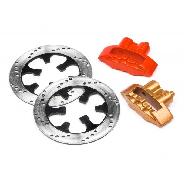 DISK ROTOR / CALIPER SET (GOLD/RED) CUP RACER 1M/CONCOURS AC HPI