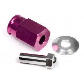ALUMINUM WIDE HEX HUB 12mm (24mm Wide/PURPLE) Wheely King/MT HPI