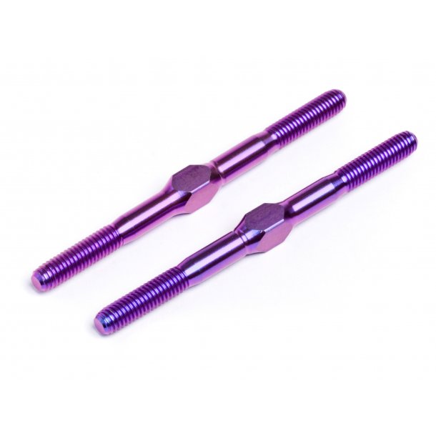 TITANIUM TURNBUCKLE M3x46mm (2pcs/PURPLE) Lightweight and St HPI