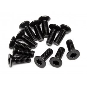 FLAT HEAD SCREW M2.6X8MM(HEX SOCKET/12 PCS) 2.0MM HEX SOCKET HPI