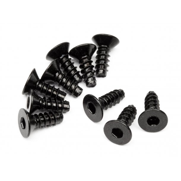 TP. FLAT HEAD SCREW M3x8mm (HEX SOCKET/10pcs) 2.0mm Hex Sock HPI