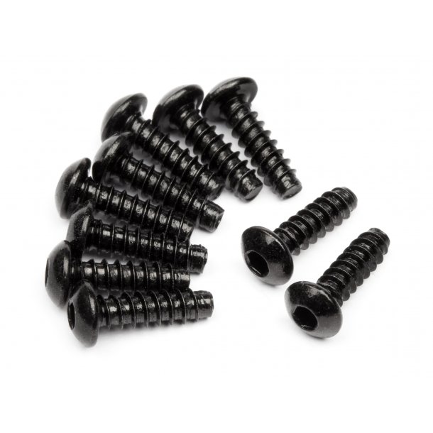 TP. BUTTON HEAD SCREW M3x10mm (HEX SOCKET/10pcs) 2.0mm Hex S HPI
