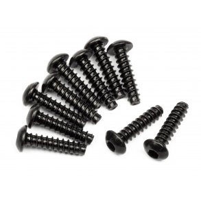 TP. BUTTON HEAD SCREW M3x12mm (HEX SOCKET/10pcs) 2.0mm Hex S HPI