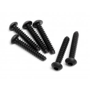 TP. BUTTON HEAD SCREW M3x18mm (6pcs) 2.0mm Hex Socket HPI