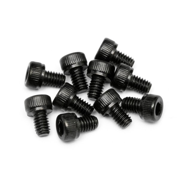 CAP HEAD SCREW M4X6MM (10PCS) 3.0MM HEX SOCKET HPI