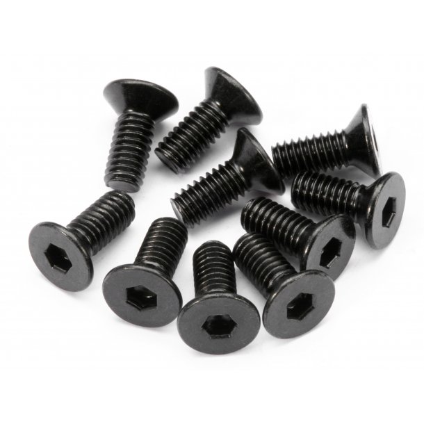 HPI 94529 FLAT HEAD SCREW M4X10MM (HEX SOCKET/10PCS) 2.5MM HEX SOCKET HPI