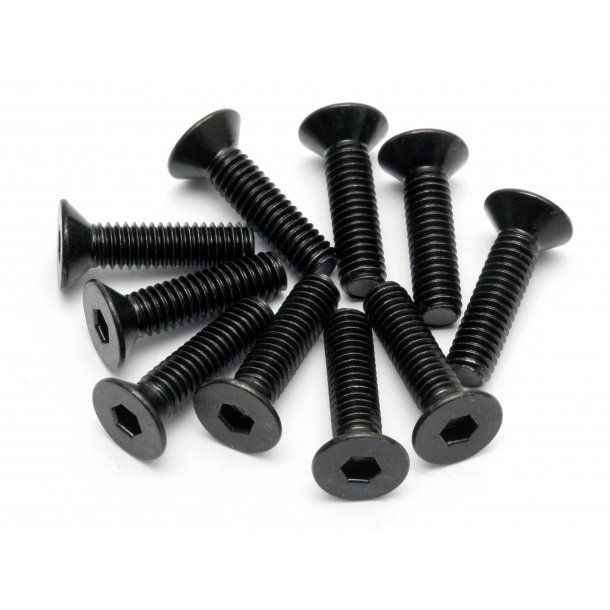 FLAT HEAD SCREW M4X15MM (HEX SOCKET/10PCS) HPI
