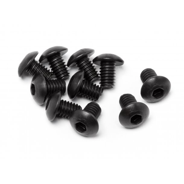 BUTTON HEAD SCREW M4x6mm (HEX SOCKET/10pcs) 2.5mm Hex Socket HPI