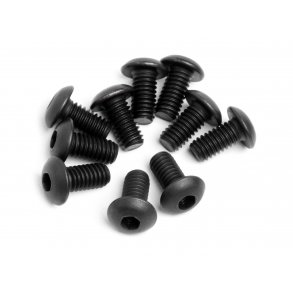 BUTTON HEAD SCREW M4x8mm (10pcs) 2.5mm Hex Socket HPI