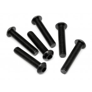 BUTTON HEAD SCREW M6x30mm 4.0mm Hex Socket HPI