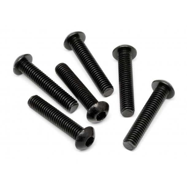 BUTTON HEAD SCREW M6x30mm 4.0mm Hex Socket HPI
