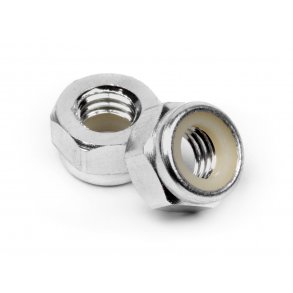ALUMINUM LOCK NUT M5 (SILVER/10pcs) Baja 5B/Use about 50pcs HPI