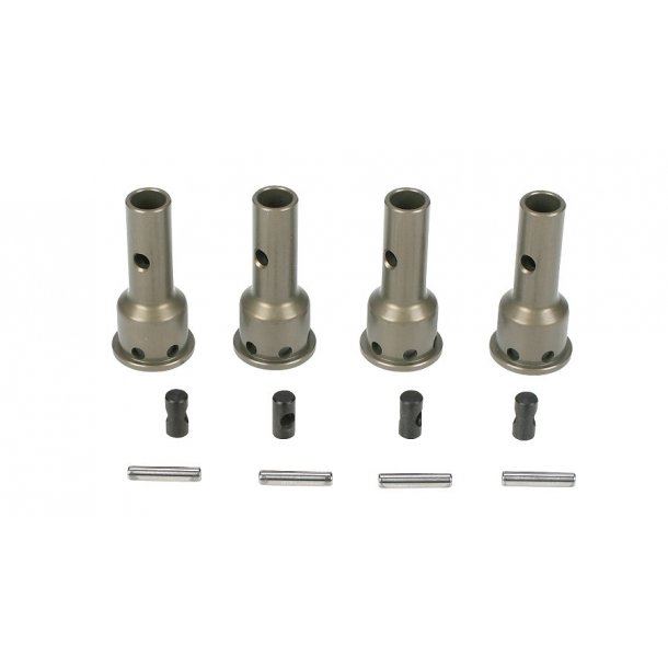 F/R CV Driveshaft Axles, Alum (4): 8B, 8T 2.0 LOSI