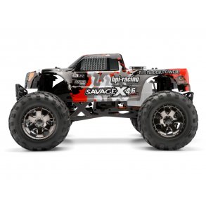 NITRO GT-3 TRUCK PAINTED BODY (GRAY/RED/BLACK) HPI