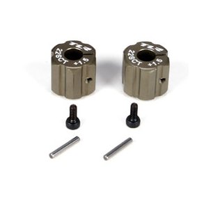 Rear Hex, +1.5mm Width, Aluminum: 22SCT LOSI