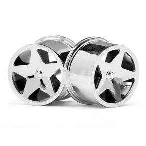 Q32 SUPER STAR WHEEL SET (CHROME/4PCS) HPI