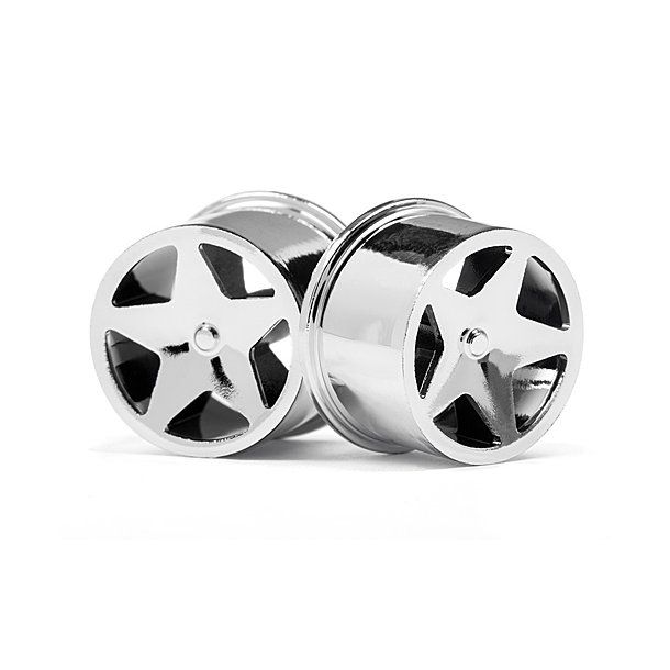 Q32 SUPER STAR WHEEL SET (CHROME/4PCS) HPI