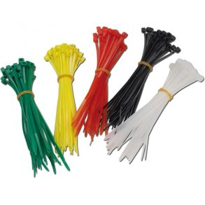 Kabelstrips 200 Stk. 5 farver