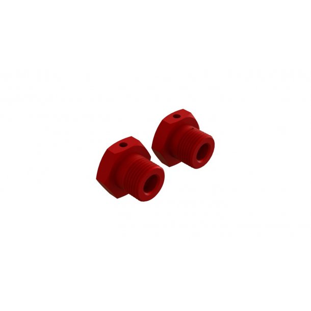 Aluminum Wheel, 17mm Hex, Red (2)