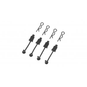 Body Clip Retainer 1/8 Scale Black (4) (AR390178)