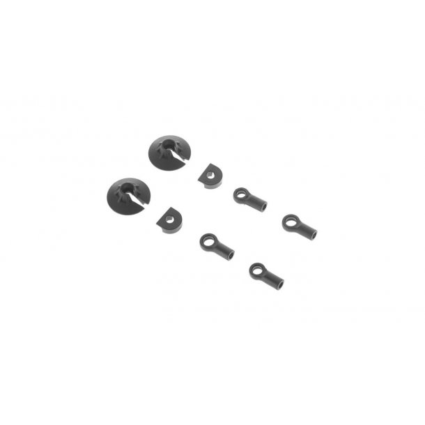 Shock Rod End Set: Nero (2) (AR330338)
