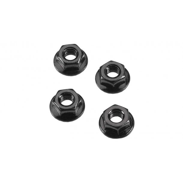 Serrated Flange Wheel Nut 4mm (4)