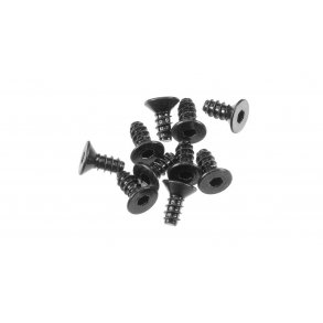 Hex Socket Tapping Flat Head M2.6x6mm Black (10)