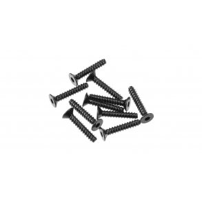 Hex Socket Tapping Flat Head M3x16mm Black (10)