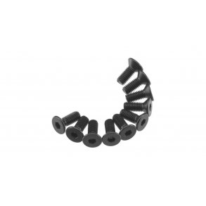 Hex Flat Head M3X8mm Black (10)