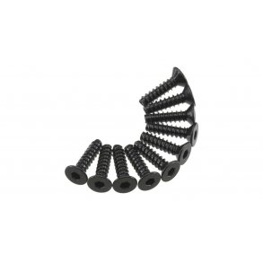 Hex Socket Tap Flat Head M3x12mm Black (10)