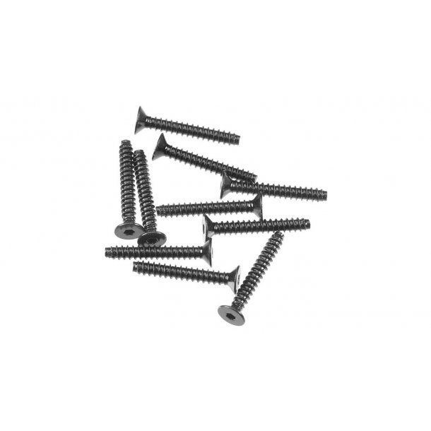 Hex Socket Tapping Flat Head Blk M2.6x18mm(10)