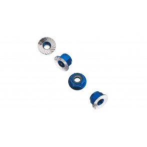 Wheel Nut M4 Serrated Blue (4)