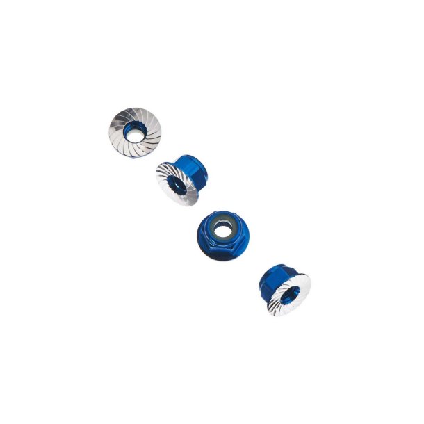 Wheel Nut M4 Serrated Blue (4)