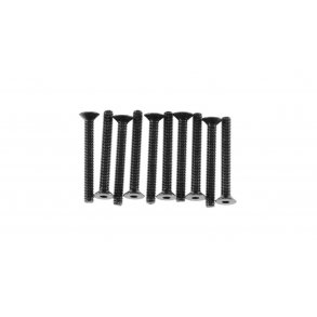 Hex Socket Flat Head M3x25mm Black Oxide (10)