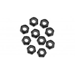 Nylon Locking Hex Nut M3 Black (10)