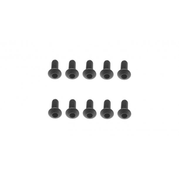 M2.6x6mm Hex Socket Button Black (10)