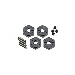 Aluminum Hub Narrow 12mm Black (4)