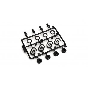 Shock End, Spring Cup, Spring Clip Set: All ECX 1/10 2WD